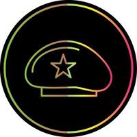 Beret Line Gradient Due Color Icon vector