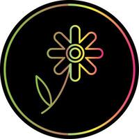 Chamomile Line Gradient Due Color Icon vector