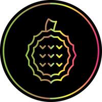 Jackfruit Line Gradient Due Color Icon vector
