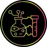 Chemical Reaction Line Gradient Due Color Icon vector