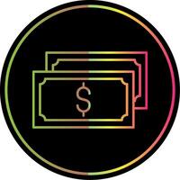 Cash Flow Line Gradient Due Color Icon vector