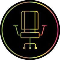 silla línea degradado debido color icono vector
