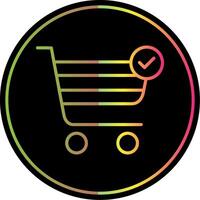 Checkout Line Gradient Due Color Icon vector