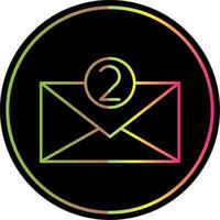 Email Line Gradient Due Color Icon vector