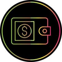 Wallet Line Gradient Due Color Icon vector