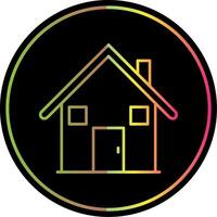 House Line Gradient Due Color Icon vector