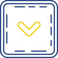 Chevron Line Two Color Icon vector
