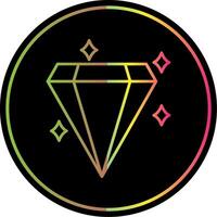 Diamond Line Gradient Due Color Icon vector