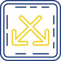 Intersect Line Two Color  Icon vector