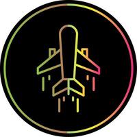 Air Transportation Line Gradient Due Color Icon vector