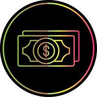 Salary Line Gradient Due Color Icon vector