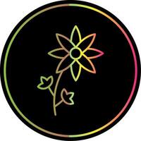 Orchidaceae Line Gradient Due Color Icon vector