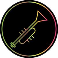 Trumpet Line Red Circle Icon vector