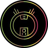 Robot Vacuum Line Gradient Due Color Icon vector