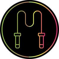 Skipping Rope Line Gradient Due Color Icon vector