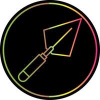 Trowel Line Gradient Due Color Icon vector