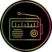 Radio Line Gradient Due Color Icon vector