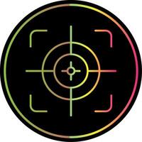 Aim Line Red Circle Icon vector