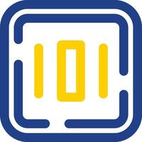 Center alignment Line Two Color Icon vector