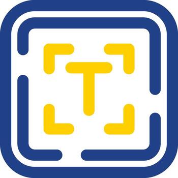 Edit text Line Two Color Icon vector