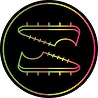 Soccer Boots Line Gradient Due Color Icon vector