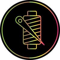 Thread Line Gradient Due Color Icon vector