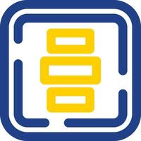 Horizontal Alignment Line Two Color Icon vector