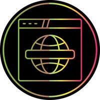 Website Line Gradient Due Color Icon vector