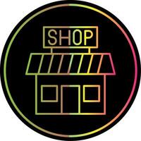 Shop Line Gradient Due Color Icon vector