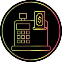 Cash Register Line Gradient Due Color Icon vector