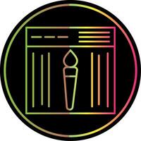 Brush Line Gradient Due Color Icon vector