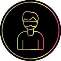 Virtual Glasses Line Gradient Due Color Icon vector