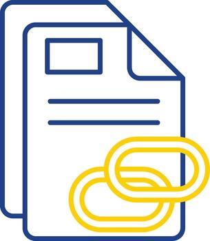 icono de línea de enlace de dos colores vector