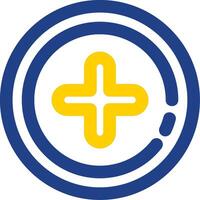 Add 2 Line Two Color  Icon vector