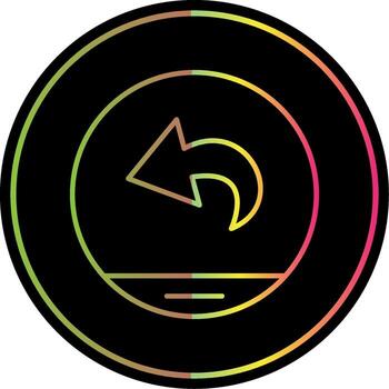 espalda línea degradado debido color icono vector