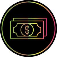 Money Line Gradient Due Color Icon vector