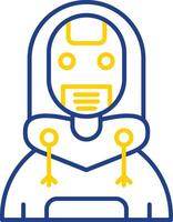 Robot Line Two Color Icon vector