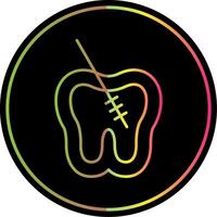 Root Canal Line Gradient Due Color Icon vector