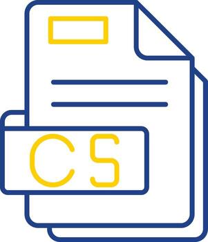 Cs Line Two Color Icon vector