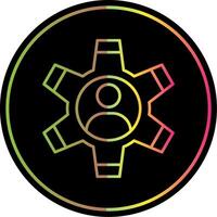 Management Line Gradient Due Color Icon vector