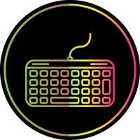 teclado línea degradado debido color icono vector