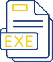 Exe Line Two Color Icon vector