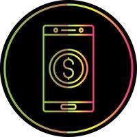 Currency Line Gradient Due Color Icon vector