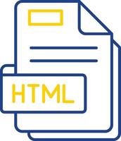 Html Line Two Color Icon vector
