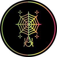 Spiderweb Line Red Circle Icon vector