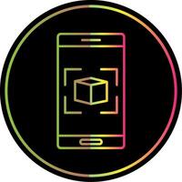 Augmented Reality Line Gradient Due Color Icon vector