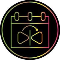 Flip Line Gradient Due Color Icon vector
