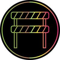Road Block Line Gradient Due Color Icon vector