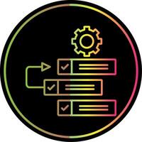 Backlog Line Red Circle Icon vector
