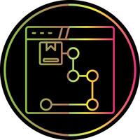 Tracking Line Gradient Due Color Icon vector